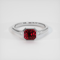 1.55 Ct. Ruby Ring, 18K White Gold 1