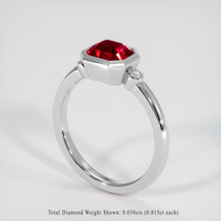 1.55 Ct. Ruby Ring, 18K White Gold 2