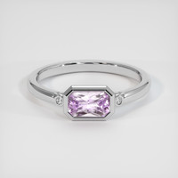 0.86 Ct. Sapphire Ring, 18K White Gold 1