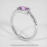 0.86 Ct. Sapphire Ring, 18K White Gold 2