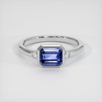 1.26 Ct. Violet Sapphire Ring, 18K White Gold 1