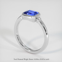 1.26 Ct. Violet Sapphire Ring, 18K White Gold 2