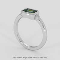 1.24 Ct. Bi Color Sapphire Ring, 18K White Gold 2