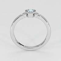 0.53 Ct. Bluish Grey Sapphire Ring, 18K White Gold 3