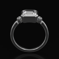 2.52 Ct. White Sapphire Ring, 18K White Gold 3