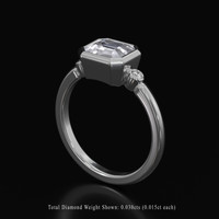 1.59 Ct. Sapphire Ring, 18K White Gold 2