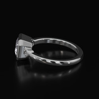 1.59 Ct. White Sapphire Ring, 18K White Gold 4