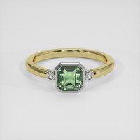 1.29 Ct. Green Sapphire Ring, 14K White & Yellow 1