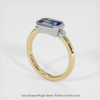 1.52 Ct. Bi Color Sapphire Ring, 14K White & Yellow 2