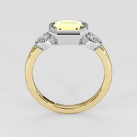 2.60 Ct. Yellowish Green Sapphire Ring, 14K White & Yellow 3
