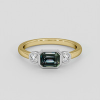 1.18 Ct. Bi Color Sapphire Ring, 18K White & Yellow 1