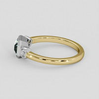 1.18 Ct. Bi Color Sapphire Ring, 18K White & Yellow 4