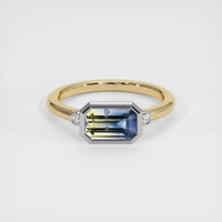 1.52 Ct. Bi Color Sapphire Ring, 18K White & Yellow 1