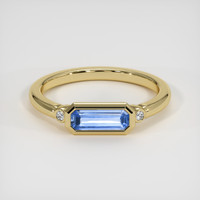 1.04 Ct. Blue Sapphire Ring, 10K Yellow Gold 1