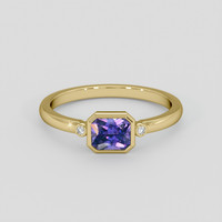 0.92 Ct. Bluish Purple Sapphire Ring, 10K Yellow Gold 1