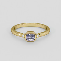 0.80 Ct. Purple Sapphire Ring, 10K Yellow Gold 1