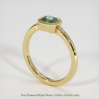 1.15 Ct. Green Sapphire Ring, 10K Yellow Gold 2