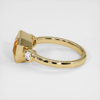 2.53 Ct. Yellowish Orange Sapphire Ring, 10K Yellow Gold 4