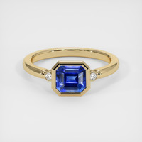 1.29 Ct. Blue Sapphire Ring, 14K Yellow Gold 1