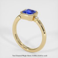 1.29 Ct. Blue Sapphire Ring, 14K Yellow Gold 2