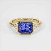 2.00 Ct. Blue Sapphire Ring, 14K Yellow Gold 1