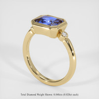 2.00 Ct. Blue Sapphire Ring, 14K Yellow Gold 2