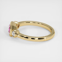 0.68 Ct. Pink Sapphire Ring, 14K Yellow Gold 4
