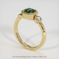 1.55 Ct. Green Sapphire Ring, 14K Yellow Gold 2