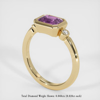 1.31 Ct. Purple Sapphire Ring, 14K Yellow Gold 2