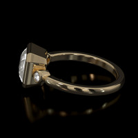 2.52 Ct. White Sapphire Ring, 14K Yellow Gold 4