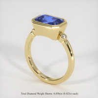 4.67 Ct. Blue Sapphire Ring, 18K Yellow Gold 2