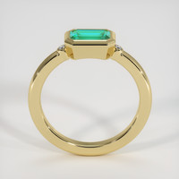 0.83 Ct. Emerald Ring, 18K Yellow Gold 3