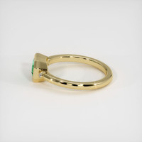 0.80 Ct. Emerald Ring, 18K Yellow Gold 4