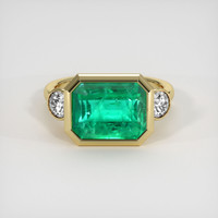 4.97 Ct. Emerald Ring, 18K Yellow Gold 1