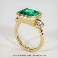 4.97 Ct. Emerald Ring, 18K Yellow Gold 2