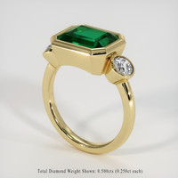 3.53 Ct. Emerald Ring, 18K Yellow Gold 2