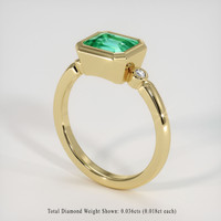 1.44 Ct. Emerald Ring, 18K Yellow Gold 2