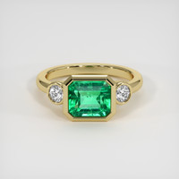 2.34 Ct. Emerald Ring, 18K Yellow Gold 1