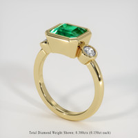 2.34 Ct. Emerald Ring, 18K Yellow Gold 2