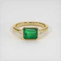 1.87 Ct. Emerald Ring, 18K Yellow Gold 1