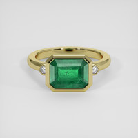 2.67 Ct. Emerald Ring, 18K Yellow Gold 1