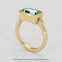 1.94 Ct. Emerald Ring, 18K Yellow Gold 2