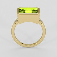 4.86 Ct. Yellowish Green Peridot Ring, 18K Yellow Gold 3