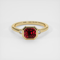 1.55 Ct. Ruby Ring, 18K Yellow Gold 1
