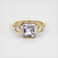 3.30 Ct. Pink Sapphire Ring, 18K Yellow Gold 1