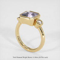 3.30 Ct. Pink Sapphire Ring, 18K Yellow Gold 2