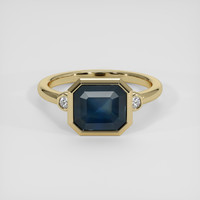 3.07 Ct. Blue Sapphire Ring, 18K Yellow Gold 1