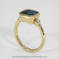 3.07 Ct. Blue Sapphire Ring, 18K Yellow Gold 2
