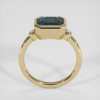 3.07 Ct. Blue Sapphire Ring, 18K Yellow Gold 3