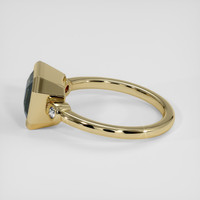 3.07 Ct. Blue Sapphire Ring, 18K Yellow Gold 4